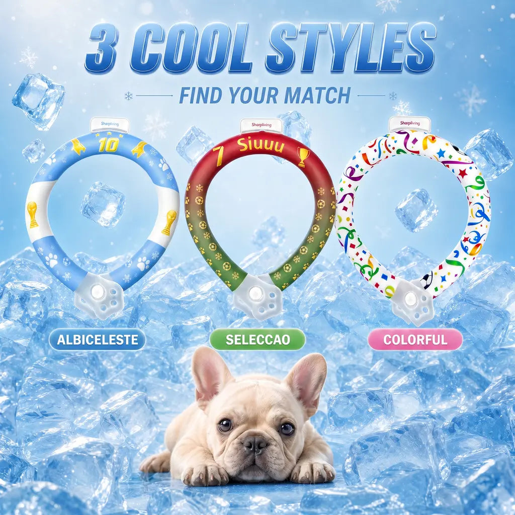 Reusable Cooling Collar for Dogs – Comfortable Summer Cooling Neck Wrap