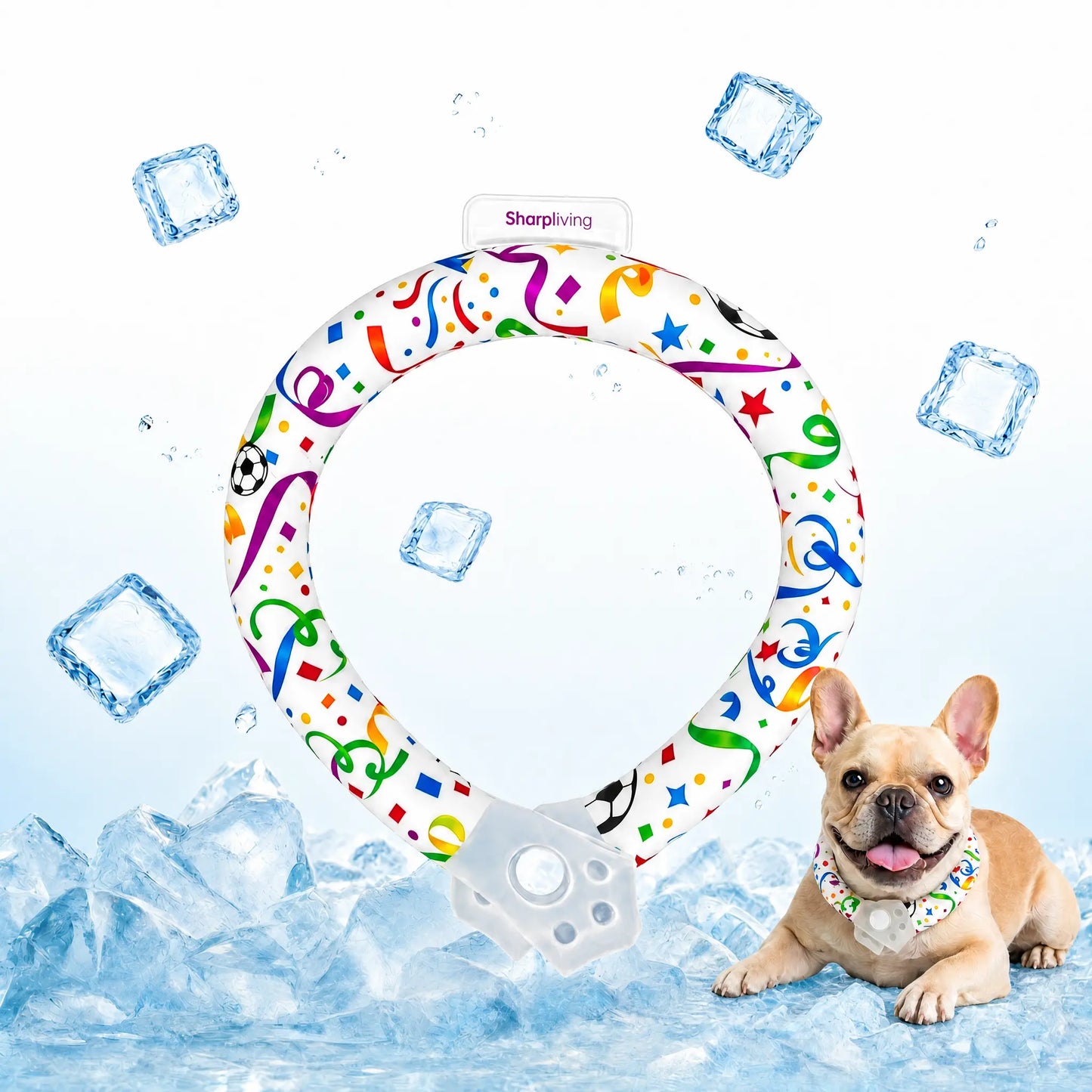 Reusable Cooling Collar for Dogs – Comfortable Summer Cooling Neck Wrap