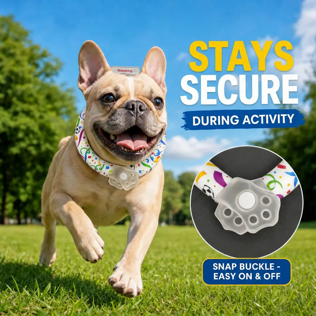 Reusable Cooling Collar for Dogs – Comfortable Summer Cooling Neck Wrap