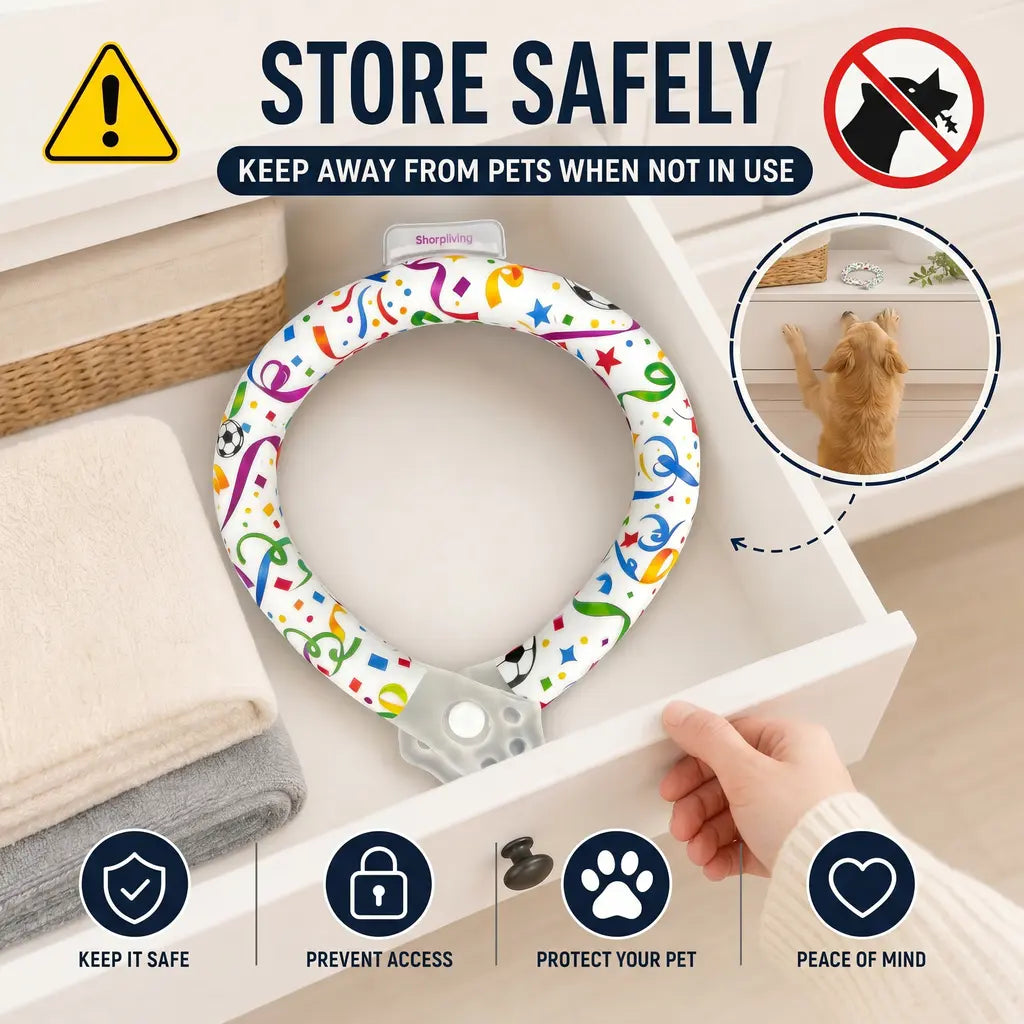 Reusable Cooling Collar for Dogs – Comfortable Summer Cooling Neck Wrap